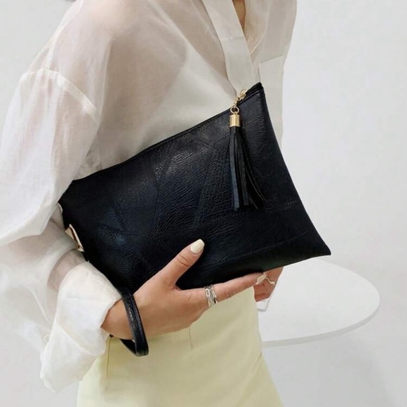 Medium Square Bag Embossed Detail Wristlet - Picture 4 of 7